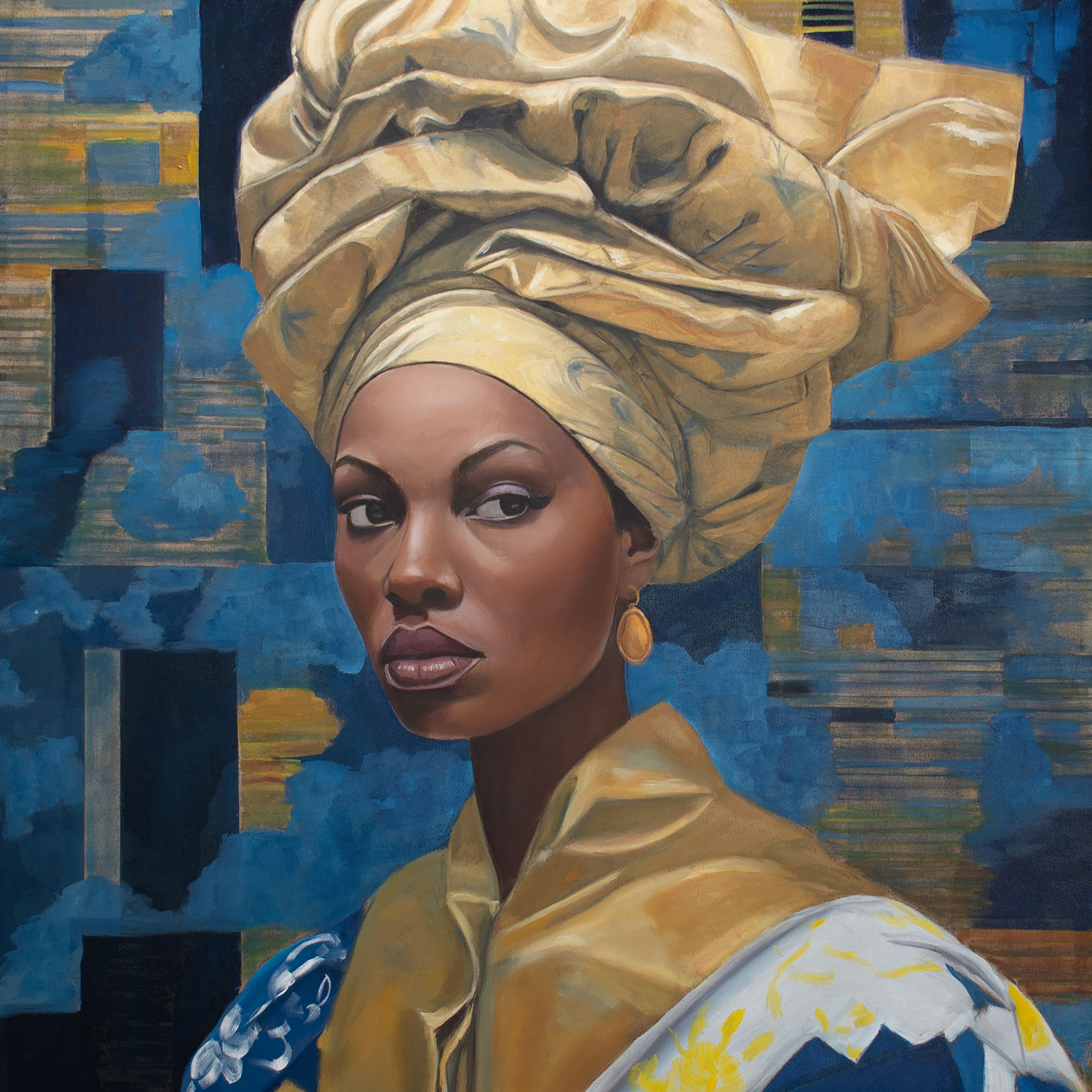 Queen in Blue and Golds