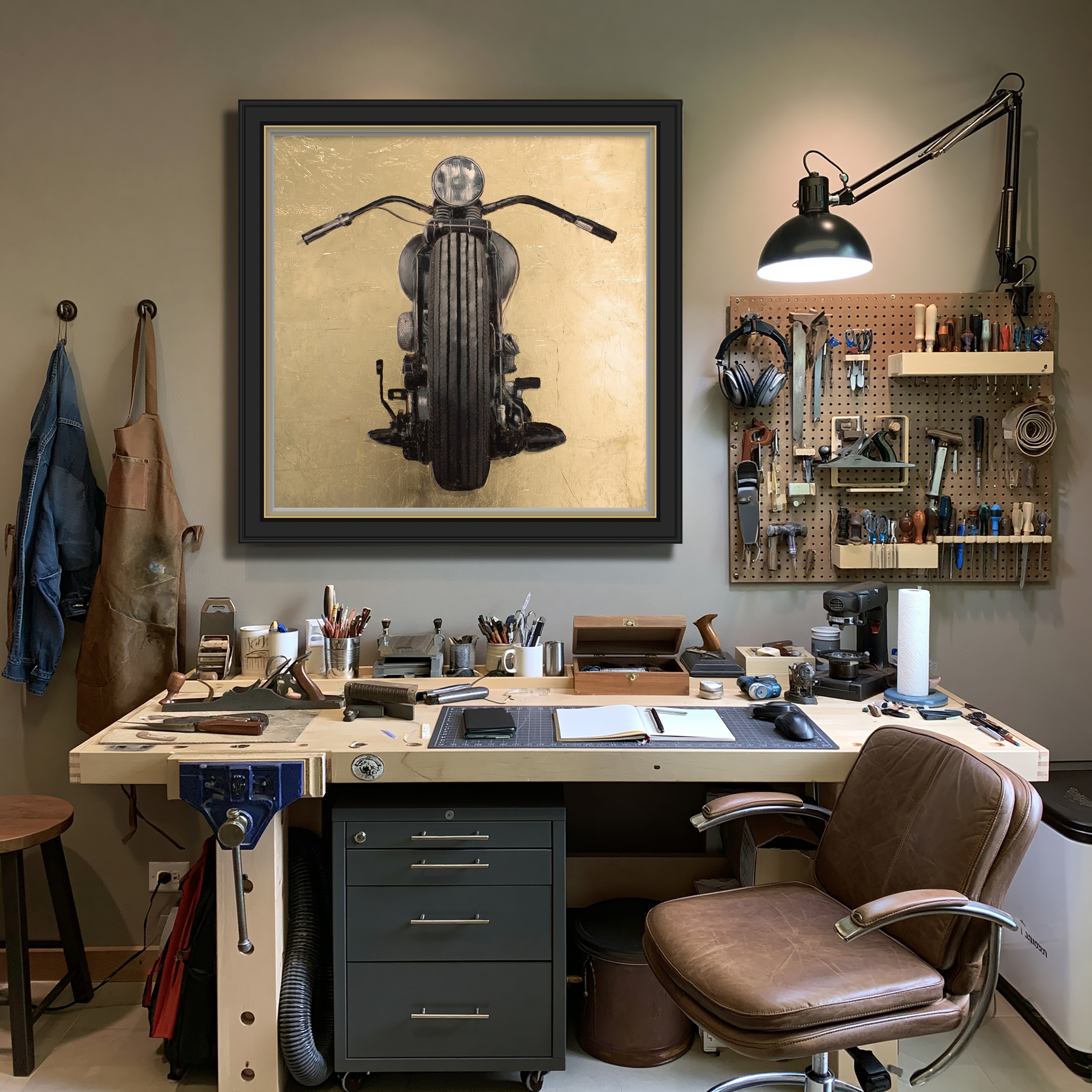Chopper On Gold Leaf shown in place