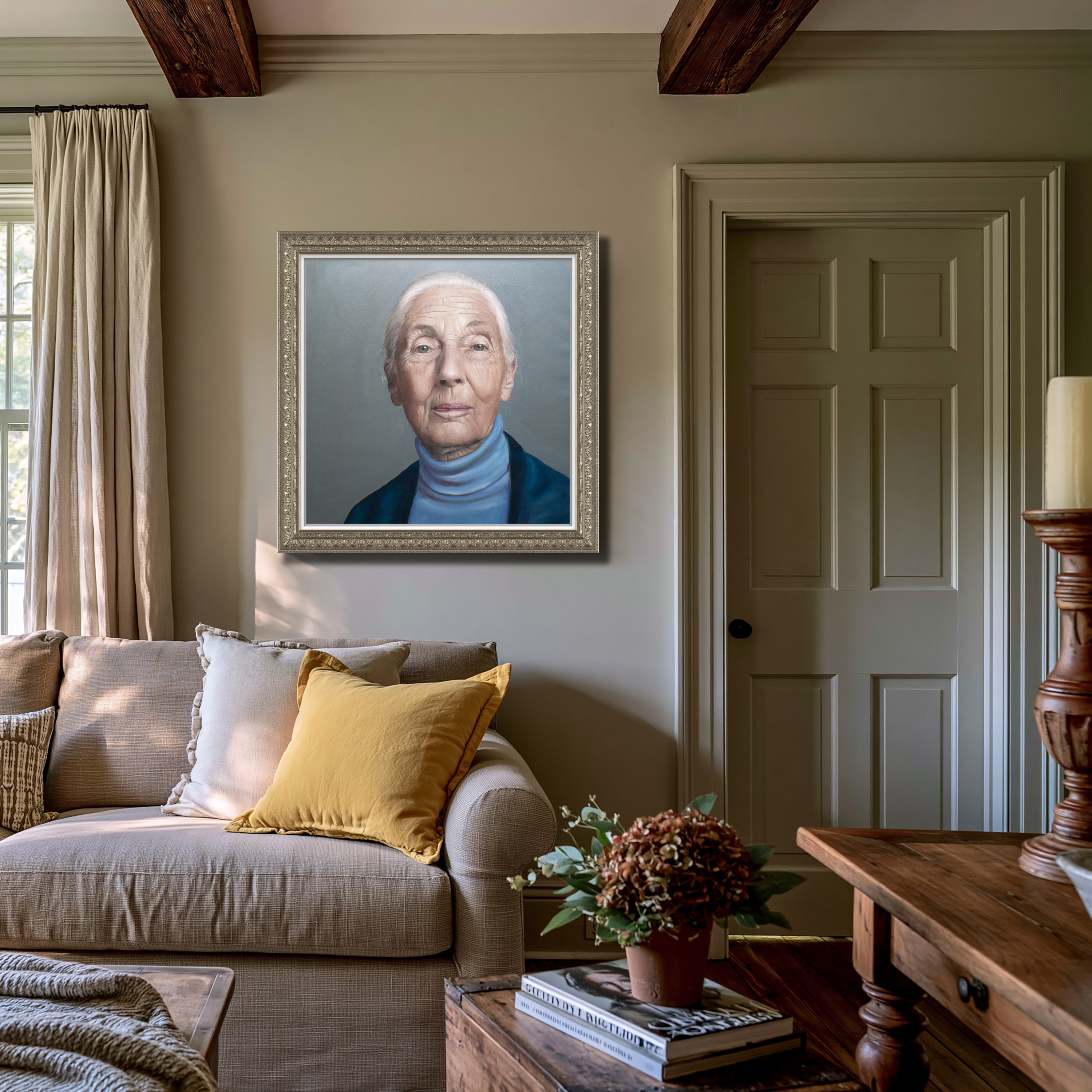 Dame Jane Goodall shown in place