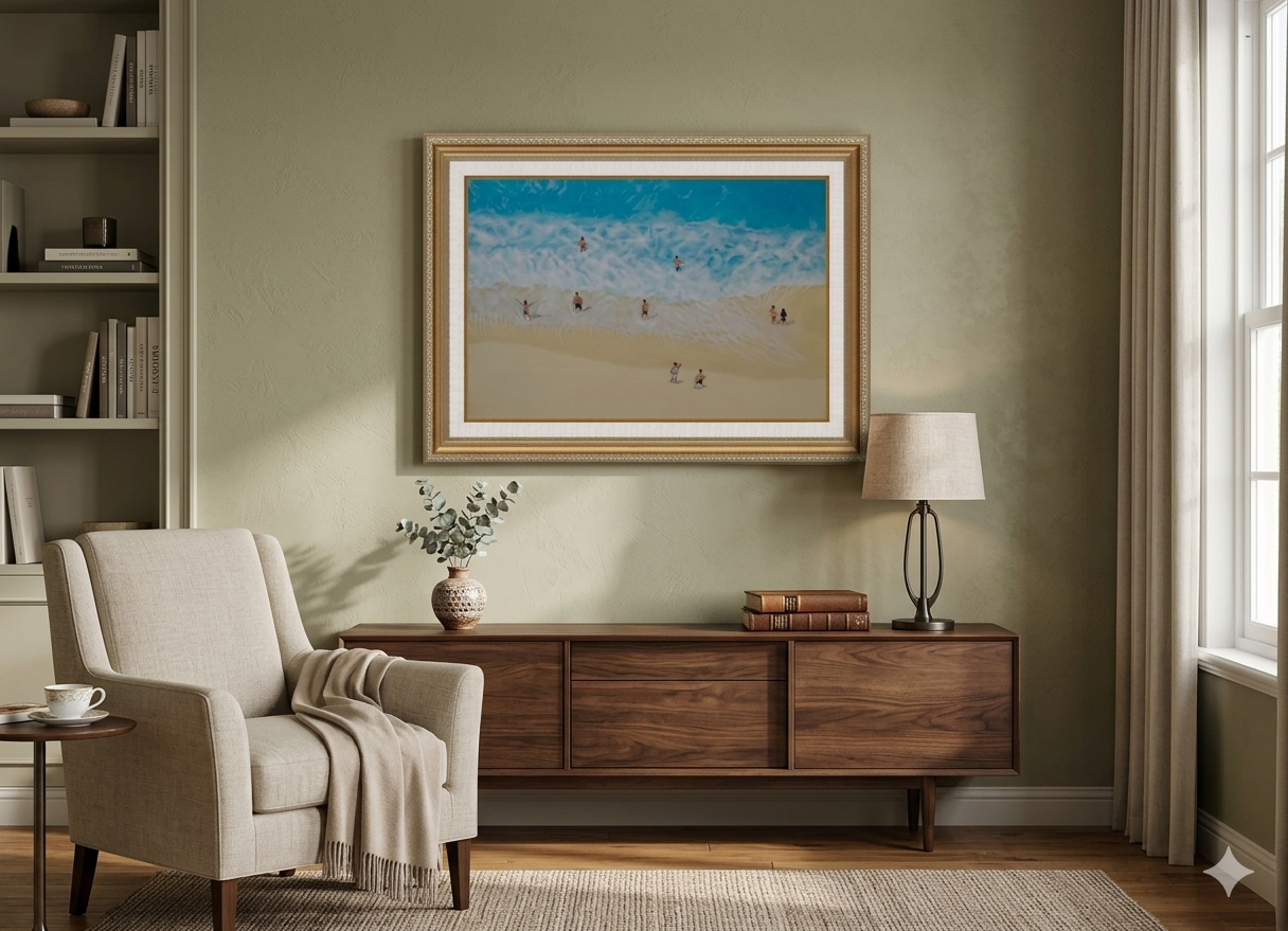 A Day at the Beach II shown in place