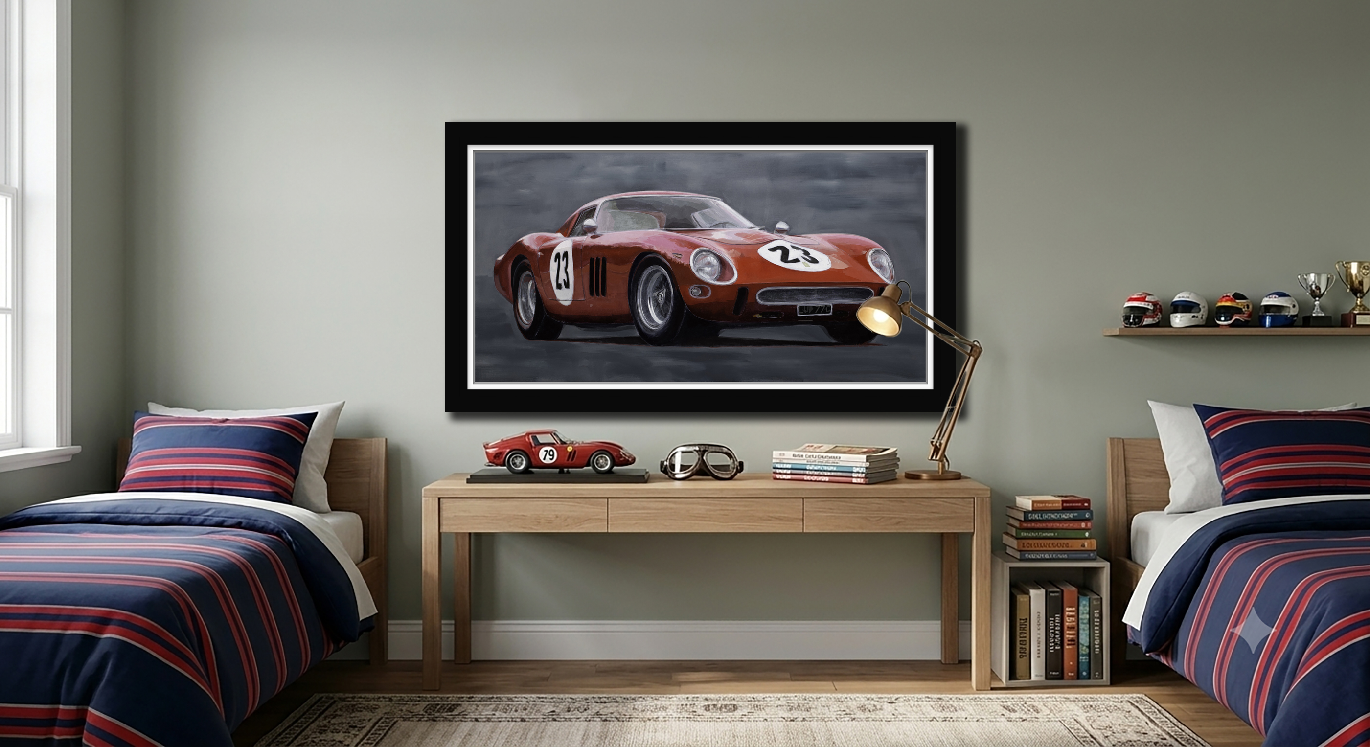 Ferrari 250 GTO shown in place