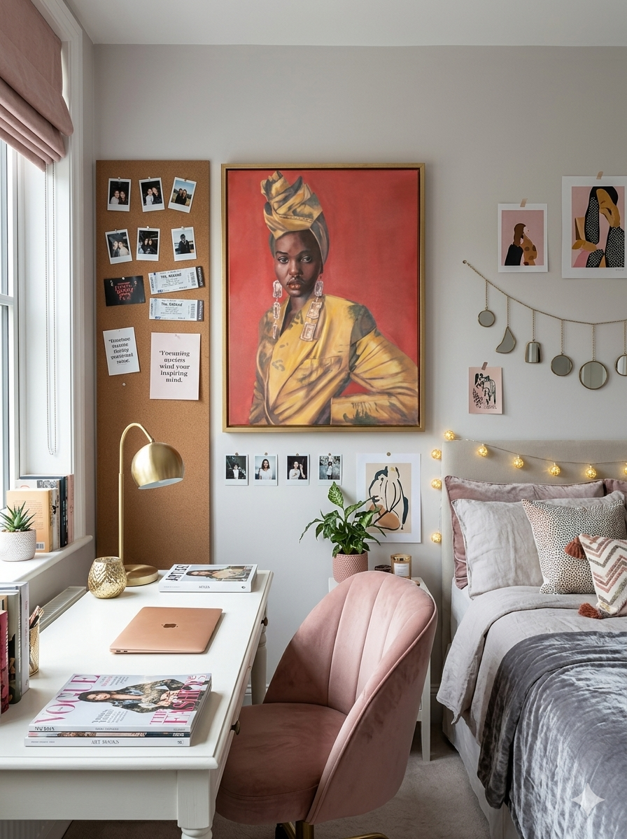 Gril in Gold shown in place