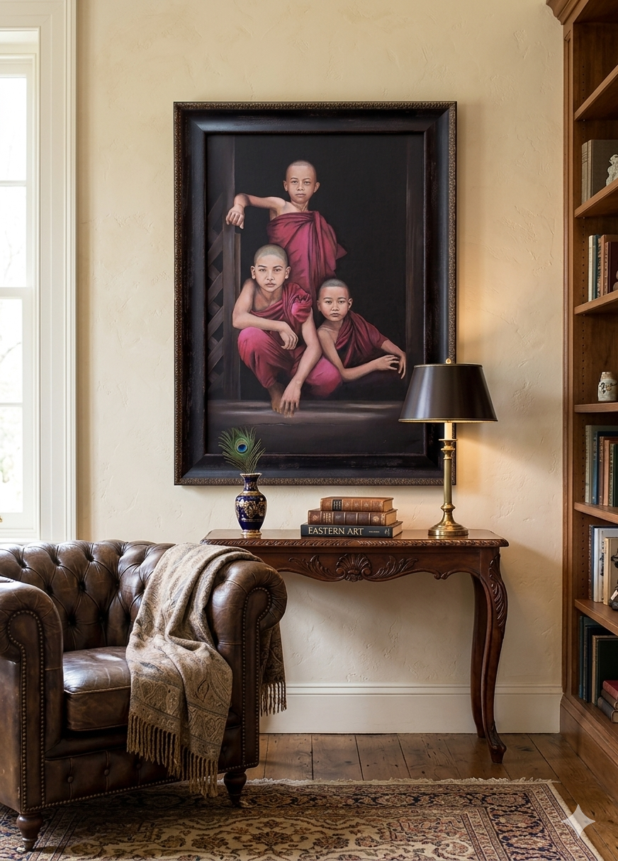 Three Very Pensive Novices shown in place