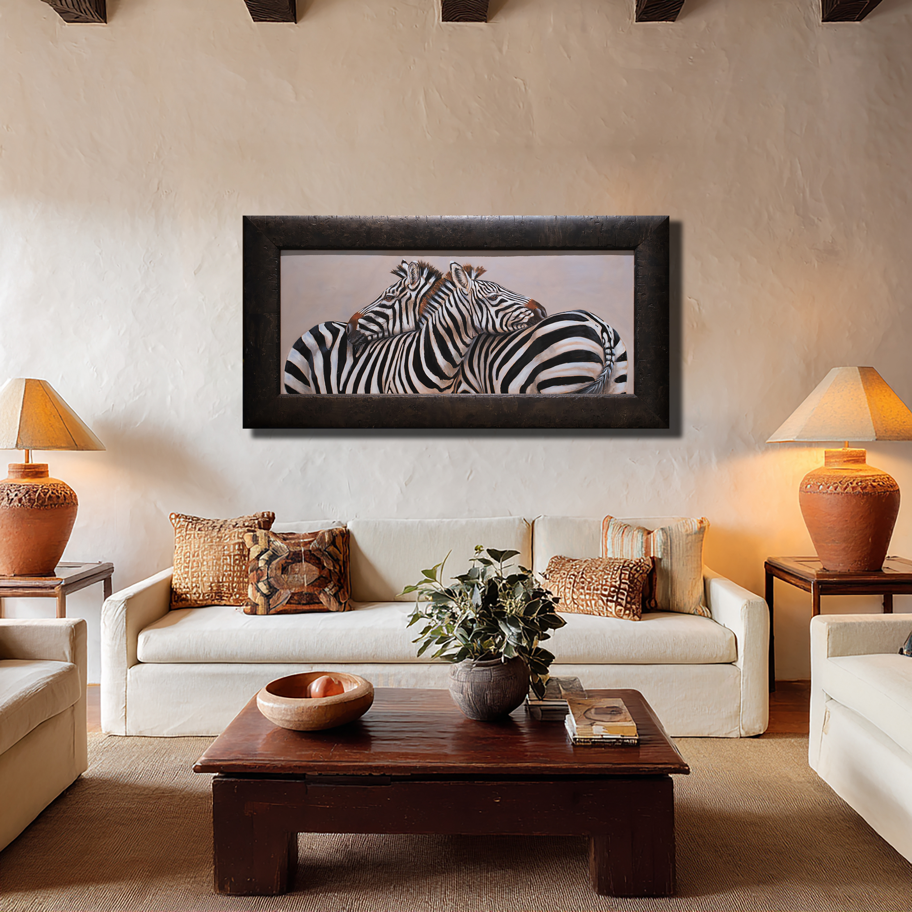Two Zebras IV shown in place